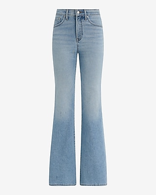 High Waisted Light Wash '70s Flare Jeans