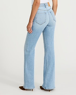 High Waisted Light Wash '70s Flare Jeans