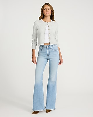 High Waisted Light Wash '70s Flare Jeans