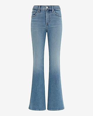 High Waisted Light Wash '70s Flare Jeans
