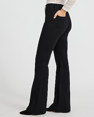 High Waisted Stay Black '70s Flare Jeans