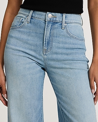 High Waisted Light Wash Relaxed Flare Jeans