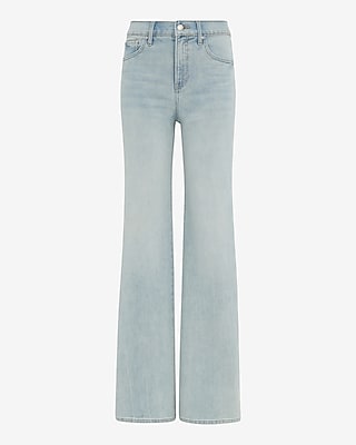 High Waisted Light Wash Relaxed Flare Jeans