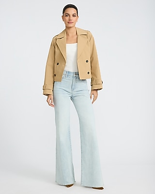 High Waisted Light Wash Relaxed Flare Jeans