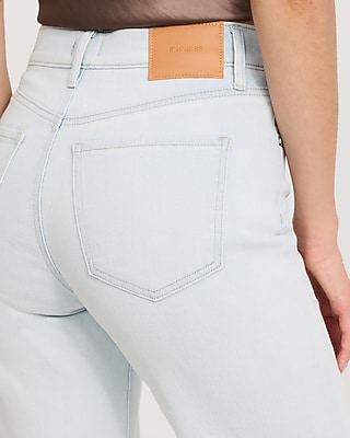High Waisted Light Wash Relaxed Flare Jeans