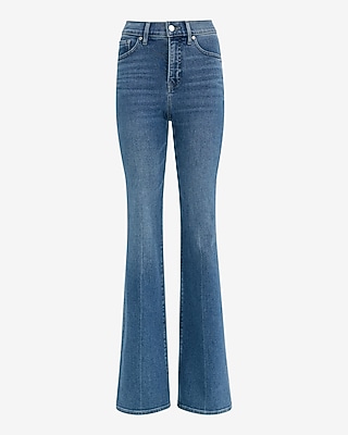 High Waisted Medium Wash '70s Flare Jeans