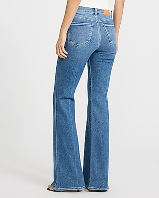 High Waisted Medium Wash '70s Flare Jeans