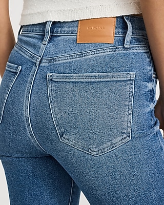 High Waisted Medium Wash '70s Flare Jeans