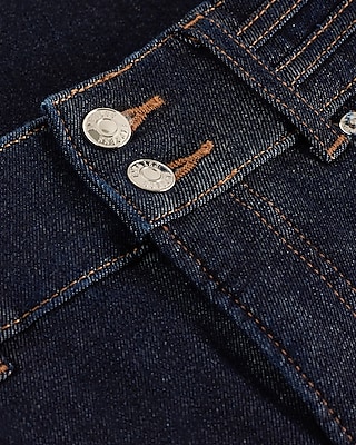 Mid Rise Dark Wash Double Waistband '70s Flare Jeans
