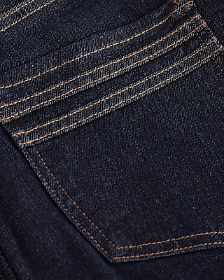 Mid Rise Dark Wash Double Waistband '70s Flare Jeans