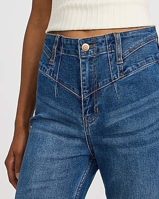 High Waisted '70s Flare Medium Wash Jeans Hyper Stretch