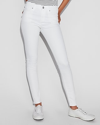 white denim leggings
