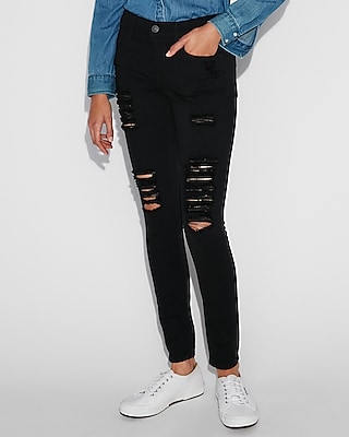 jean jeggings with holes
