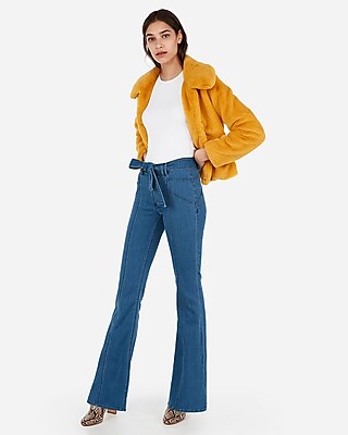 super high waisted flare jeans