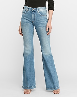 frayed hem flare jeans