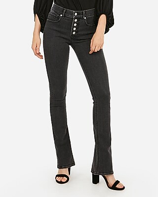 express button fly jeans