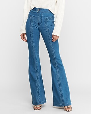 super high waisted flare jeans