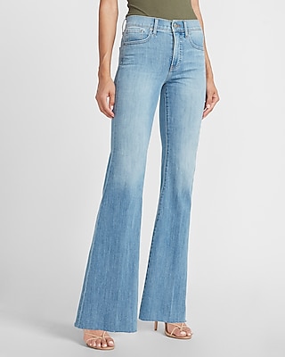 express bell flare mid rise jeans