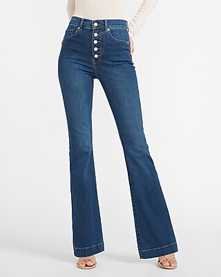 express button fly jeans