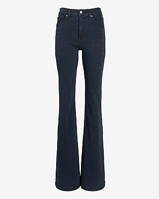 High Waisted Dark Wash Flare Jeans