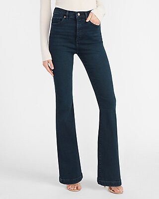 dark wash flare jeans womens