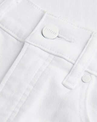Mid Rise White Ripped '70s Flare Jeans