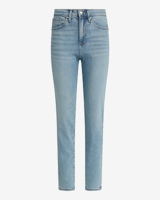 High Waisted Light Wash Skinny Jeans