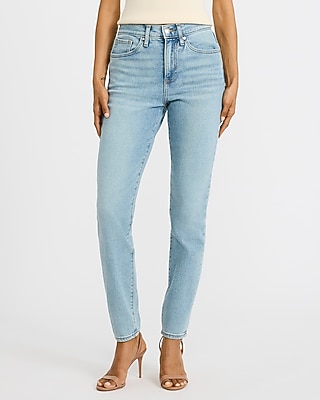 High Waisted Light Wash Skinny Jeans