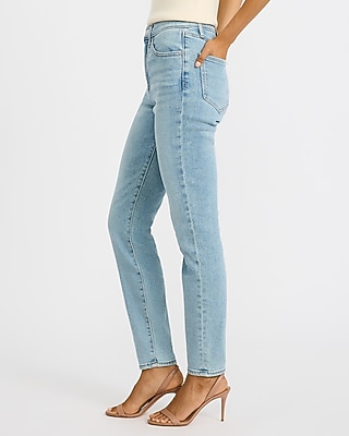 High Waisted Light Wash Skinny Jeans