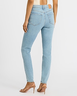 High Waisted Light Wash Skinny Jeans