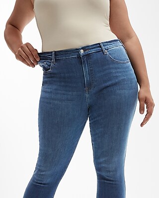 High Waisted FlexX Medium Wash Skinny Jeans