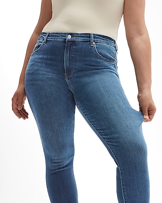 High Waisted FlexX Medium Wash Skinny Jeans