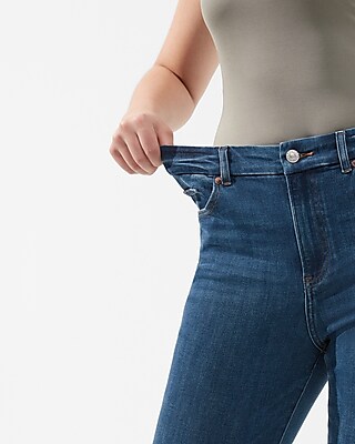 High Waisted FlexX Medium Wash Skinny Jeans