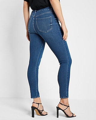 High Waisted FlexX Medium Wash Skinny Jeans