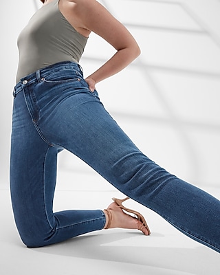 High Waisted FlexX Medium Wash Skinny Jeans