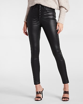 coated slim jeans