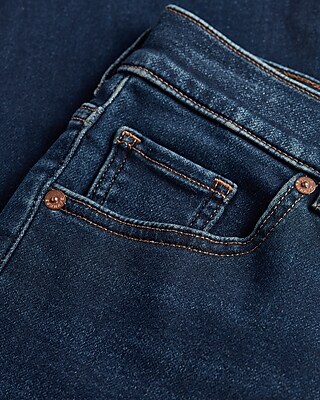 High Waisted Supersoft Knit Dark Wash Skinny Jeans