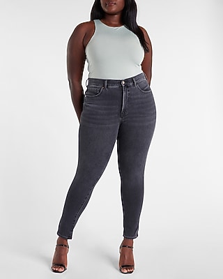 High Waisted Extra Supersoft Black Skinny Jeans