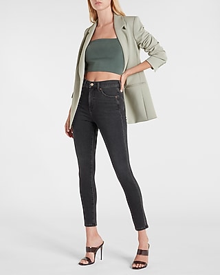 High Waisted Extra Supersoft Black Skinny Jeans