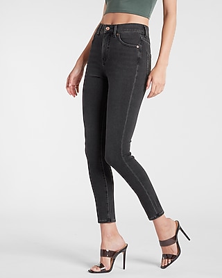 High Waisted Extra Supersoft Black Skinny Jeans