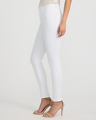 High Waisted White Skinny Jeans