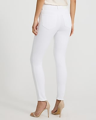 High Waisted White Skinny Jeans
