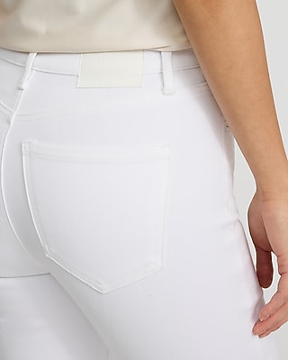 High Waisted White Skinny Jeans