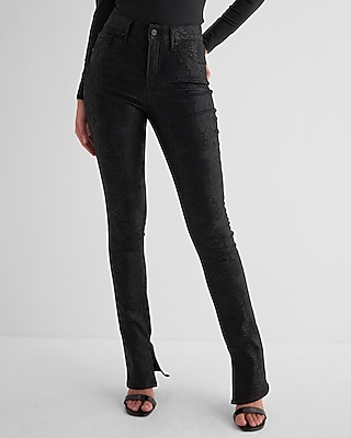 J Brand Women's Coated Super Skinny Low-Rise Black Legging Jeans