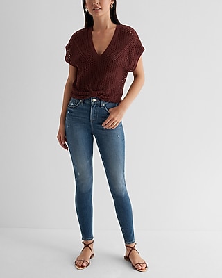 Mid Rise Dark Wash Skinny Jeans - image 5