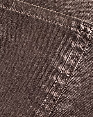 Mid Rise Metallic Coated Skinny Jeans