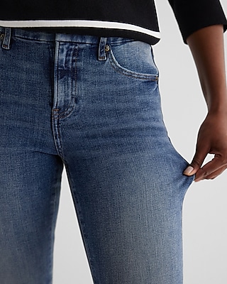 Mid Rise Medium Wash Twist Seam FlexX Skyscraper Jeans