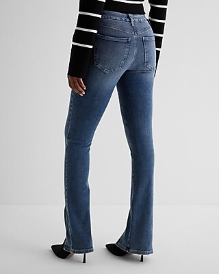 Mid Rise Medium Wash Twist Seam FlexX Skyscraper Jeans