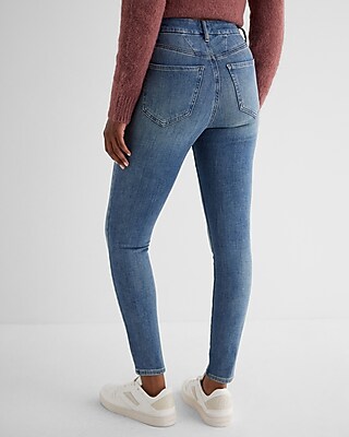 High Waisted Medium Wash FlexX Skinny Jeans - image 5