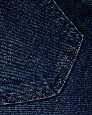 Mid Rise Dark Wash Raw Hem Skinny Jeans